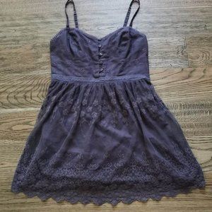 Babydoll Lace Taupe Dress